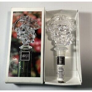 Mikasa Crystal Wine Bottle Stopper Grape Vine Fruit Collection Austria NEW w/Box